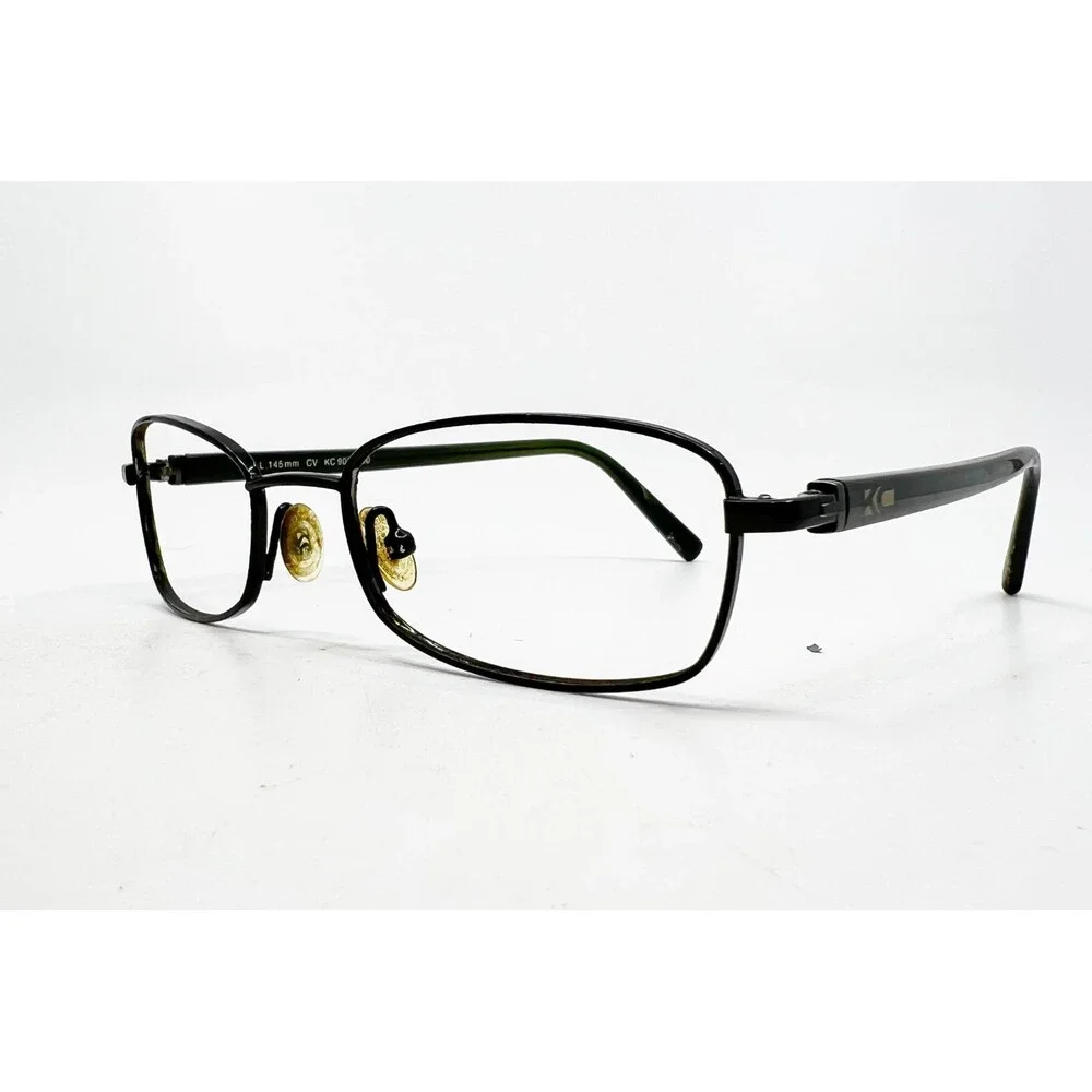 Kenneth Cole Eyeglasses Mens Black Green KC 903 300 Rectangular L145mm 37773